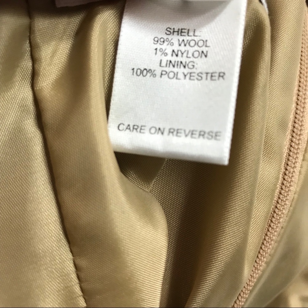 Talbots orange wool tweed lined skirt - Picture 7 of 10